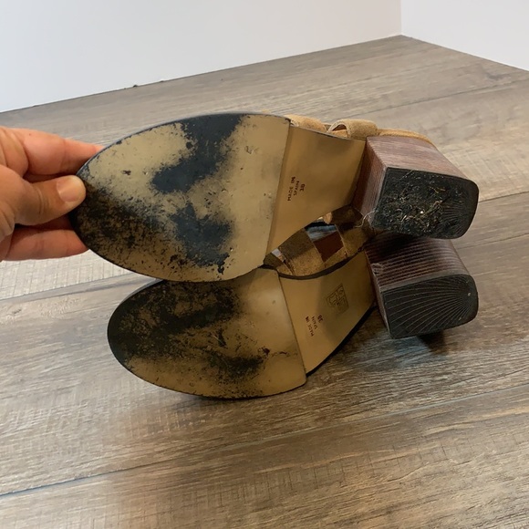 Free People heeled leather sandals size 38 - Picture 7 of 8